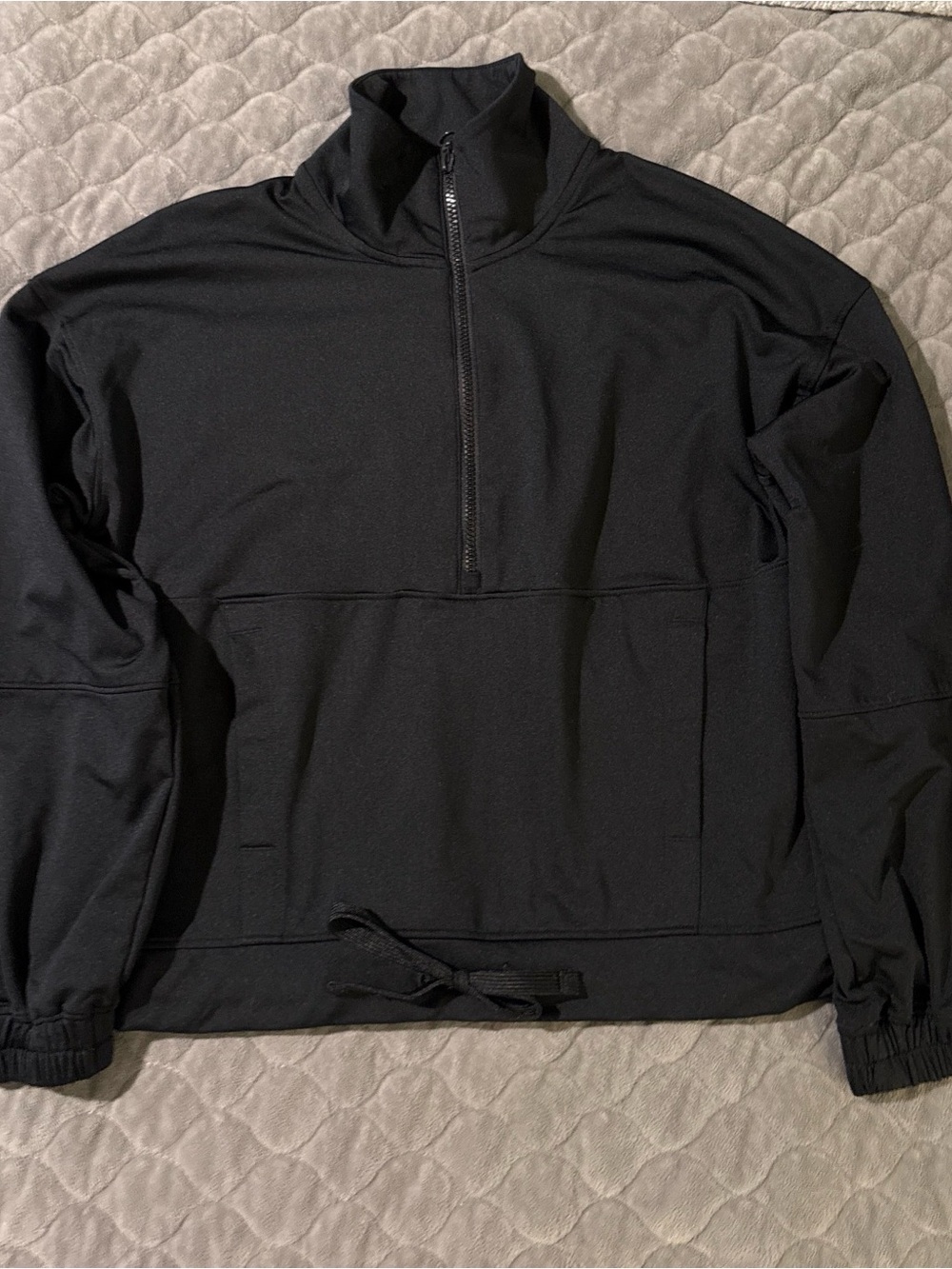 Mondetta Black Zip-Up Pullover Sweatshirt